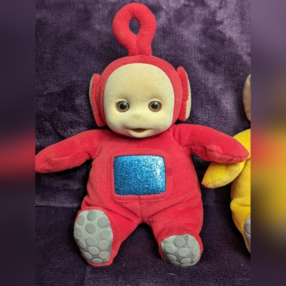 1998 Vintage Teletubbies Laa-Laa and Po bean bag plush - Picture 2 of 8